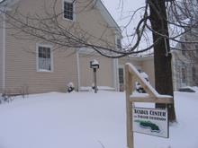 Acadia Center after a January snowfall.
