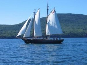 schooner under sail