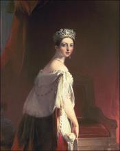 Victoria in her coronation regalia.