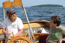Acadia Center excursion - sailing in Penobscot Bay on the schooner Olad with captain Aaron Lincoln.