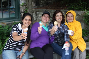 English immersion students on excursion in Camden, Maine.