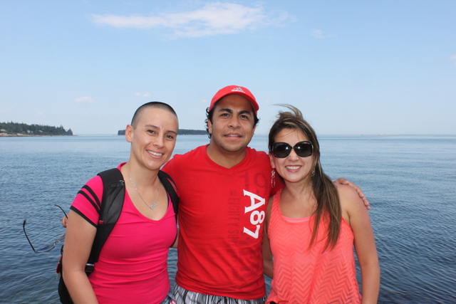 Acadia Center student on Mt. Battie, Camden