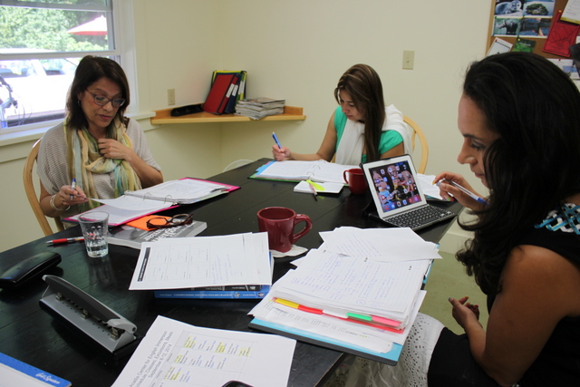 Business professionals studying at Acadia Center for English Immersion.