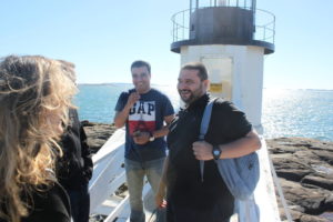 Acadia Center English immersion students visit Port Clyde lighthouse, featured in the Tom Hanks movie Forrest Gump.