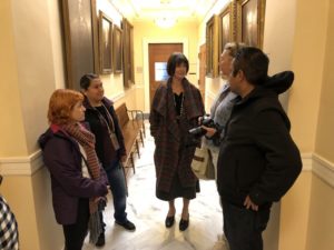 English immersion students tour the Maine Statehouse in Augusta.